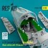 RESKIT RSU32-0190 A-7E Corsair II late cockpit (Basic edition with 3D decals) for Trumpeter kit (3D Printed) (1/32)